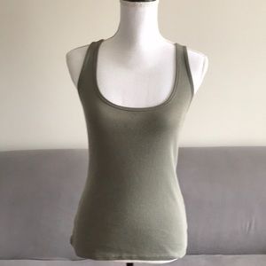 Olive Green Ribbed Tank